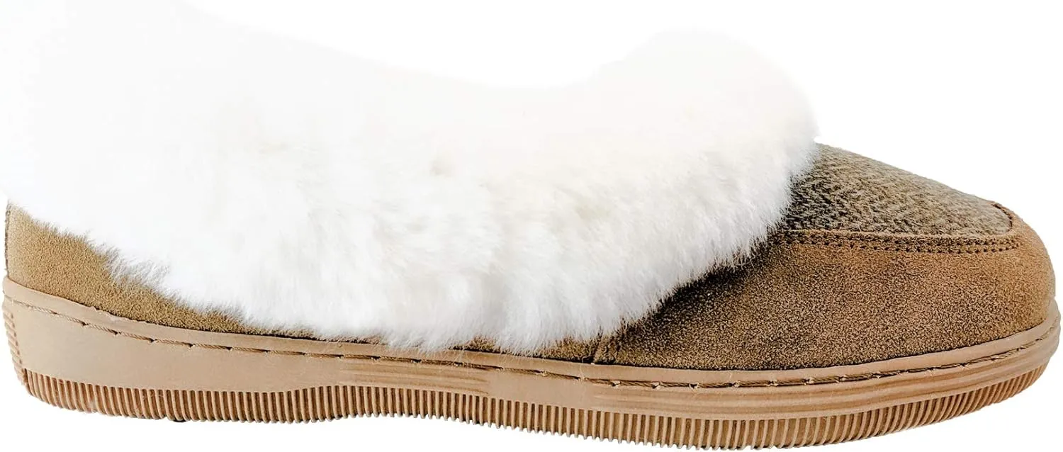 surell Womens Genuine Shearling Scuffs Slip On