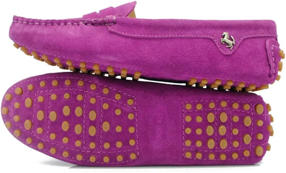 TDA Womens Comfortable Suede Leather Driving Walking Running Boat Loafers Moccasins Flats Multi Colored