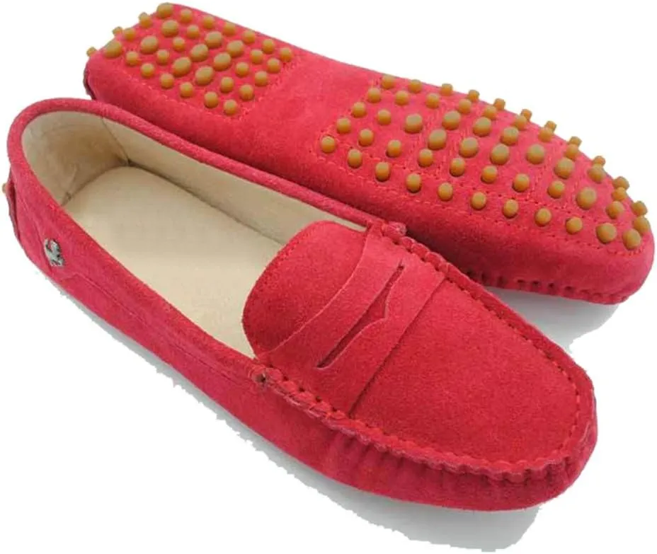 TDA Womens Comfortable Suede Leather Driving Walking Running Boat Loafers Moccasins Flats Multi Colored