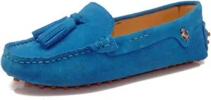 TDA Womens Tassel Leather Slip On Driving Walking Trail Running Loafers Boat Shoes Multi Colored