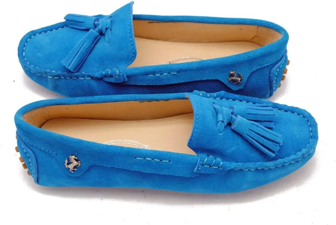 TDA Womens Tassel Leather Slip On Driving Walking Trail Running Loafers Boat Shoes Multi Colored