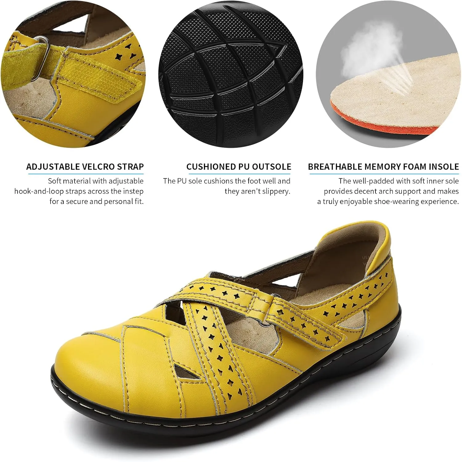 TERRIKAT Women's Casual Loafers Cute Slip On Comfort Walking Flats Leather Driving Moccasins Fashion Closed Toe Boat Shoes