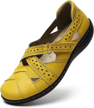 TERRIKAT Women's Casual Loafers Cute Slip On Comfort Walking Flats Leather Driving Moccasins Fashion Closed Toe Boat Shoes