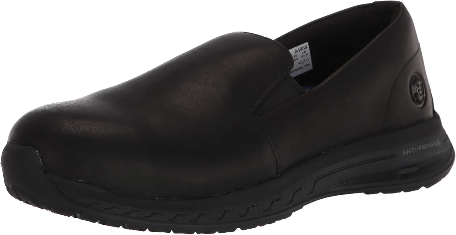 Timberland PRO Men's Drivetrain Leather Slip-on Alloy Safety Toe Industrial Casual Work Shoe