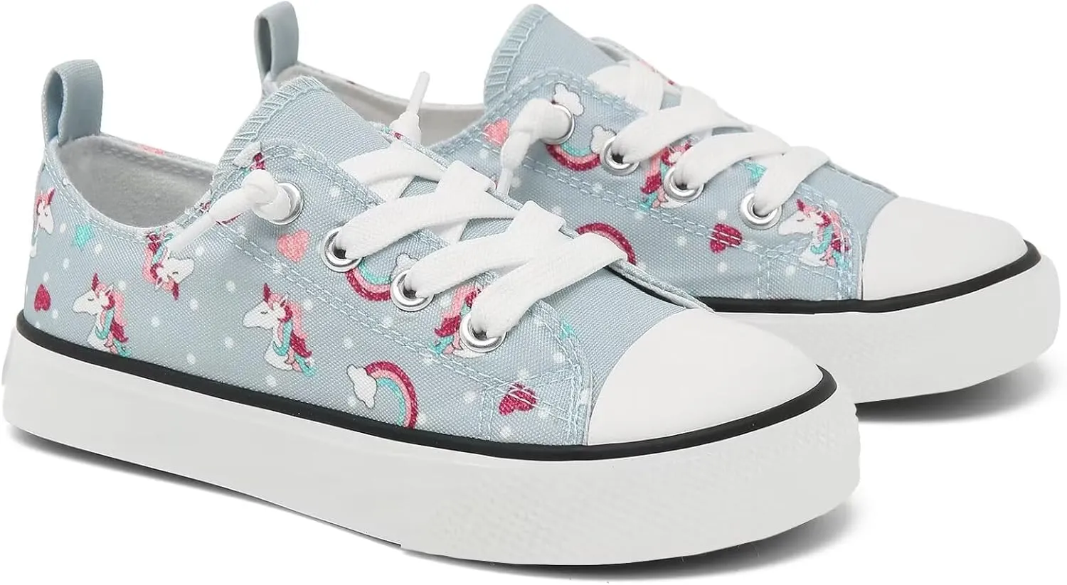Toddler Little Kid Cushioned Canvas Shoes Slip On Sneakers Soft and Durable