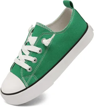 Toddler Little Kid Cushioned Canvas Shoes Slip On Sneakers Soft and Durable