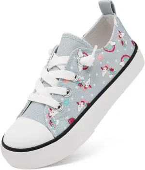 Toddler Little Kid Cushioned Canvas Shoes Slip On Sneakers Soft and Durable