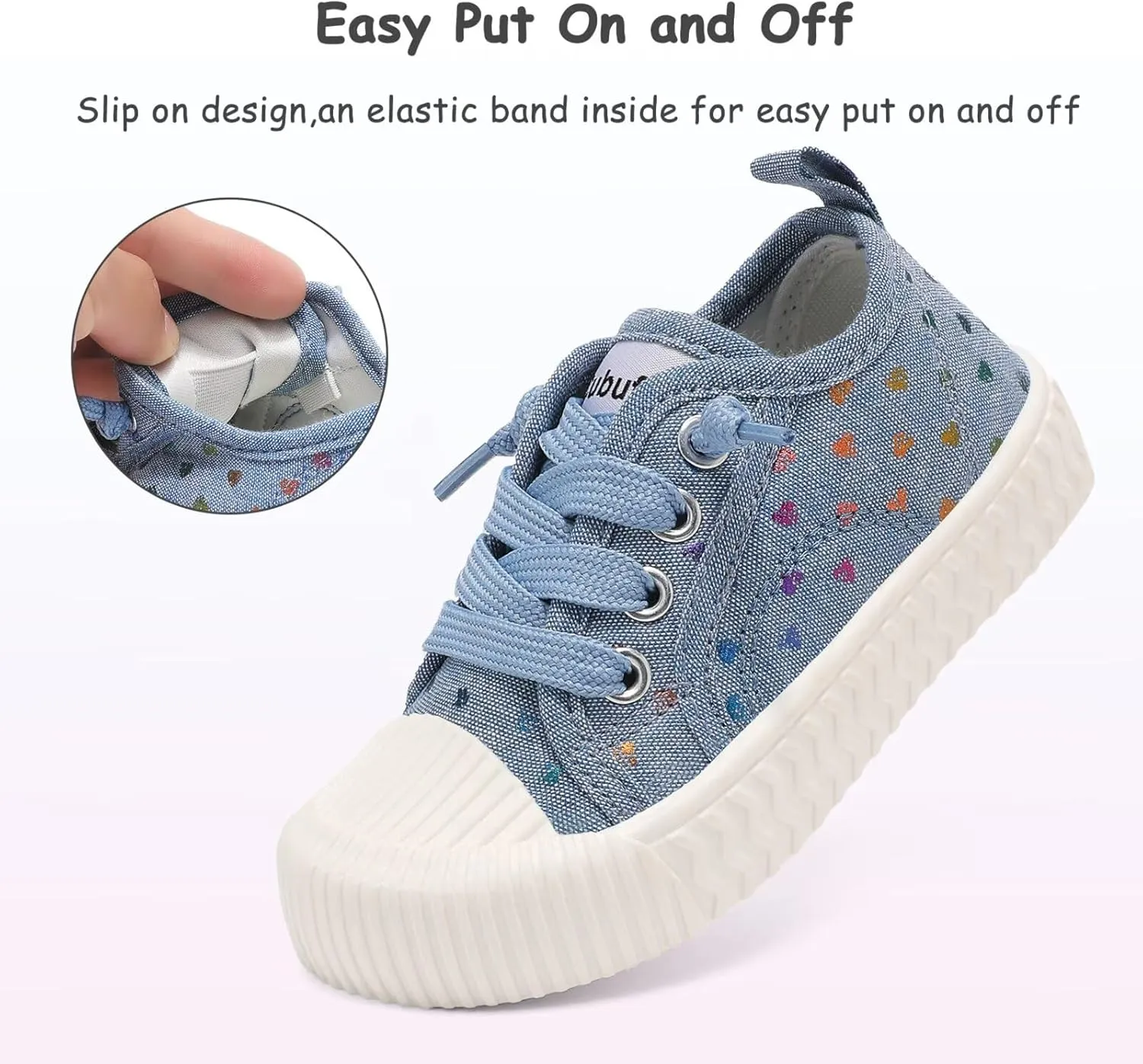Toddler Shoes Boys Girls Slip On Canvas Sneakers