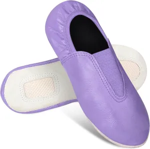 Toddler/Kids/Adult Gymnastic Shoes - Trampoline Shoes Gymnastics - Tumbling Shoes for Girls - Agility Gym Shoes Goat Leather Slip-on Rubber Sole
