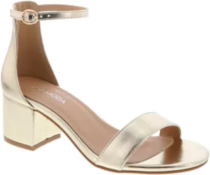 TOP Moda Darcie-1 Ankle Strap Dressy High Heel Sandal, Non-slip Sole, For Wedding, Party, Prom, Evening Wear, or Any Occasion, Sleek Style Block Heel Sandals