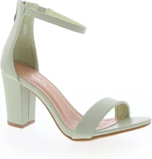 TOP MODA Hannah-1 Ankle Strap Dressy High Heel Sandal, Non-slip Sole, For Wedding, Party, Prom, Evening Wear, or Any Occasion, Sleek Style Block Heel Sandals