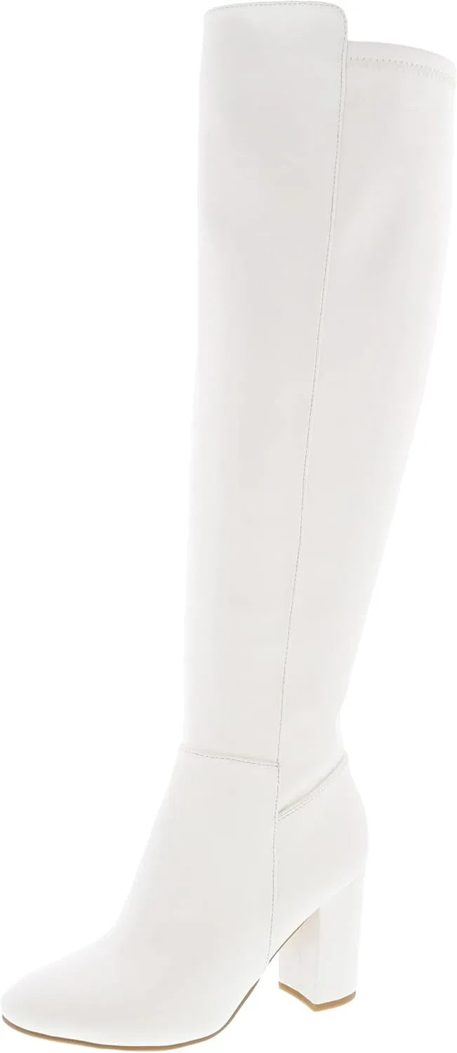 TruFox Womens Classy Fashion Knee High Block Heel Boots