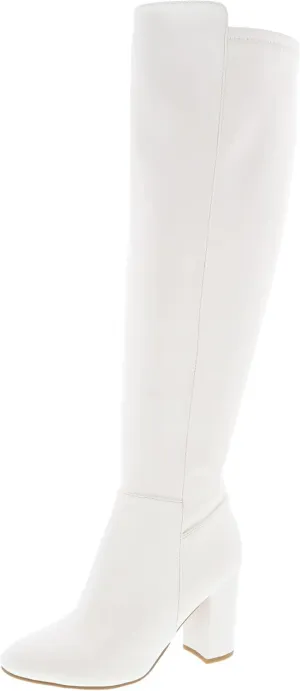 TruFox Womens Classy Fashion Knee High Block Heel Boots