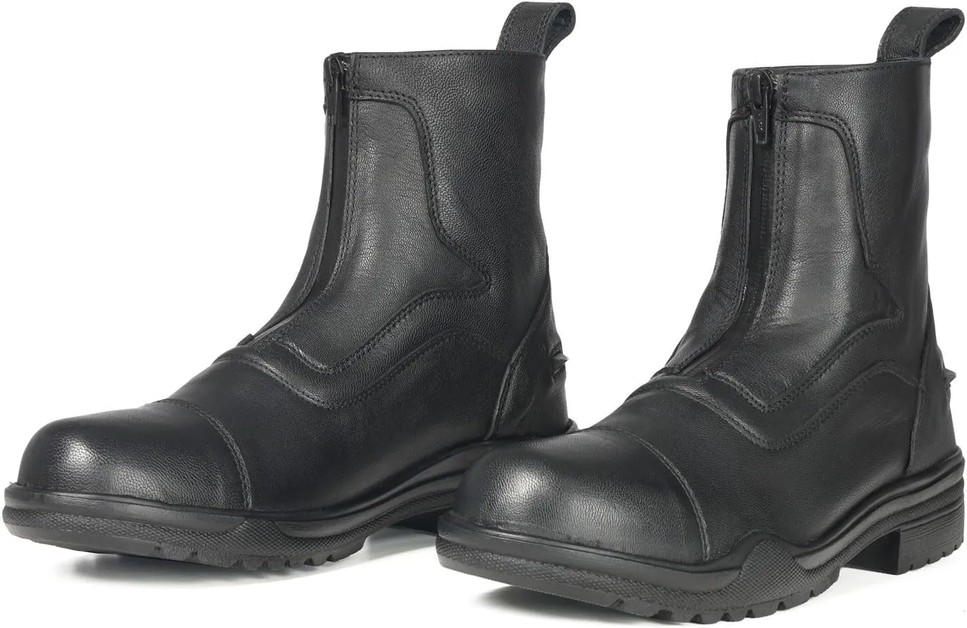 TuffRider Otter Ladies WaterProof Front Zip Paddock Boot- Black