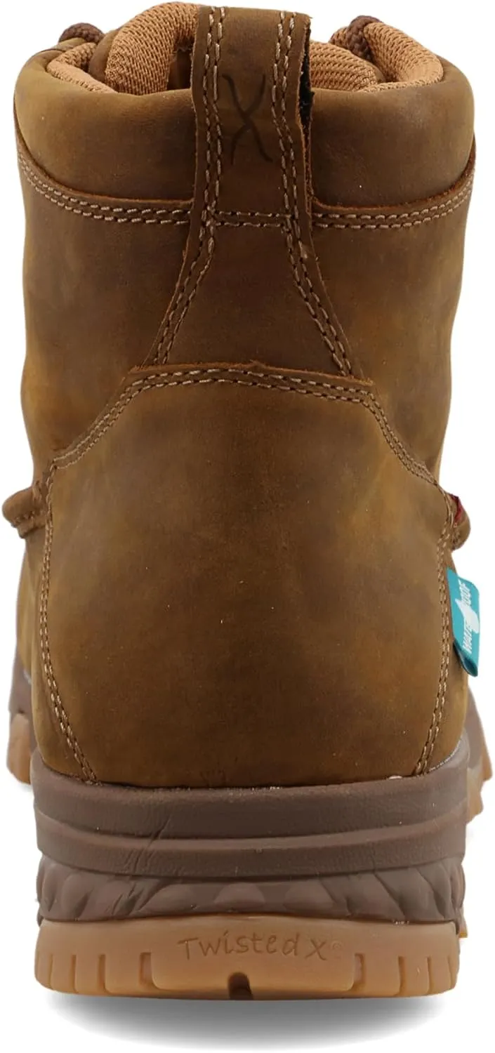 Twisted X Men's 6" Work Boot, Moc Toe Nano Toe with CellStretch