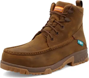 Twisted X Men's 6" Work Boot, Moc Toe Nano Toe with CellStretch