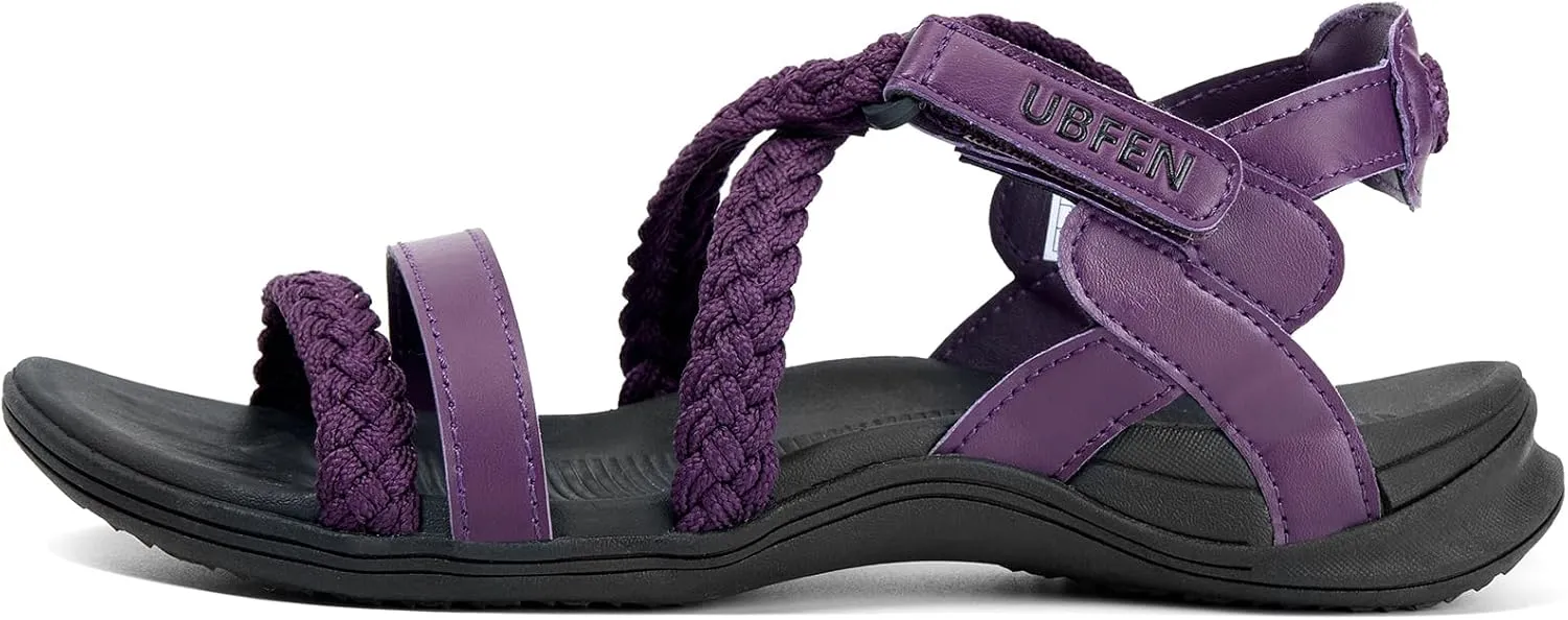UBFEN Womens Hiking Sandal Sport Sandal Outdoor Comfortable with Adjustable Straps