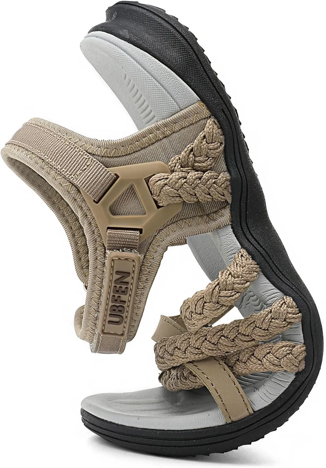 UBFEN Womens Hiking Sandals Sport Walking Adjustable Hook Ankle Straps Comfortable Outdoor Beach Athletic Shoes
