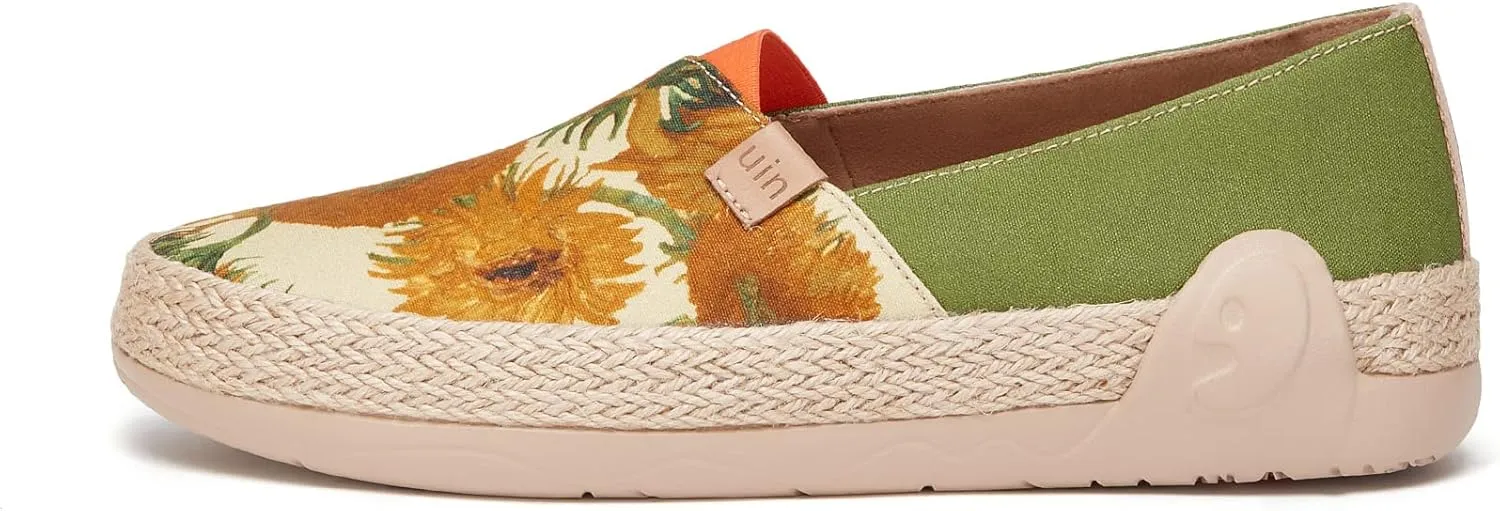 UIN Men's Espadrilles Slip OnsLightweight Walking Casual Loafers Comfortable Art Painted Travel Shoes Marbella Series