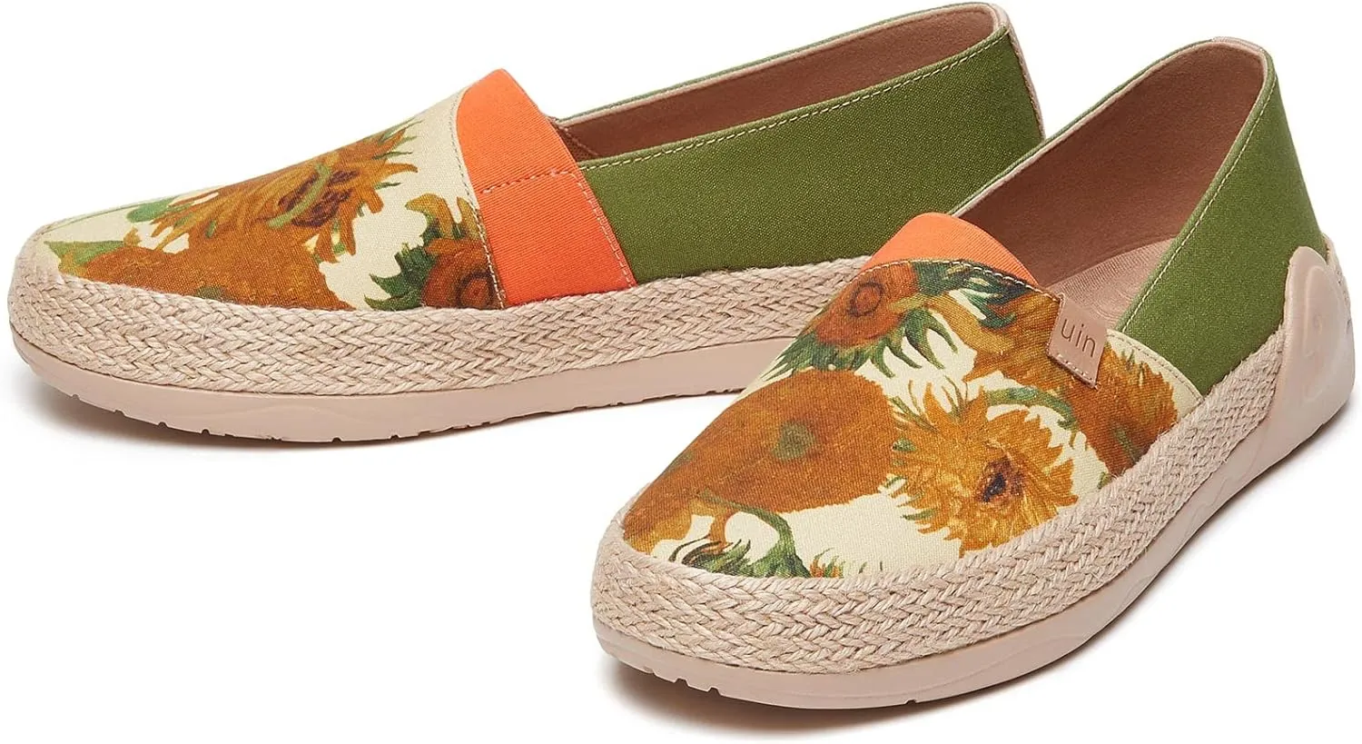 UIN Men's Espadrilles Slip OnsLightweight Walking Casual Loafers Comfortable Art Painted Travel Shoes Marbella Series