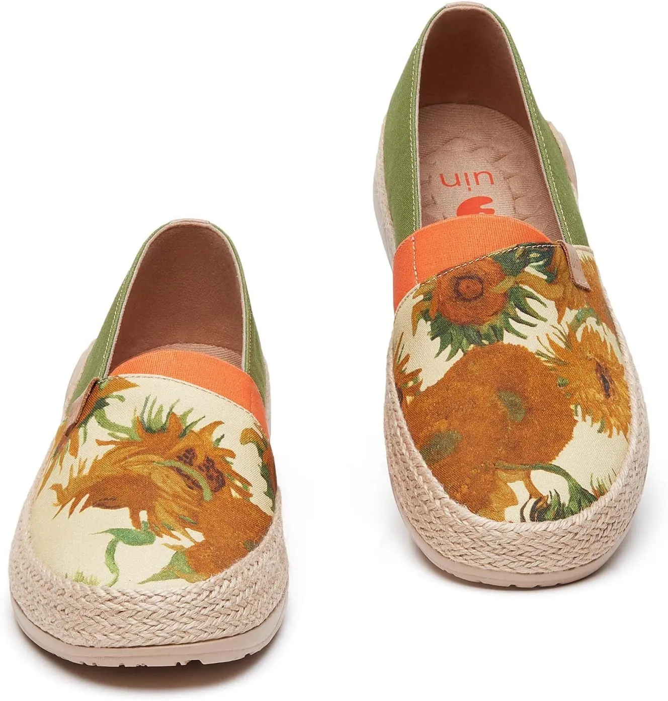 UIN Men's Espadrilles Slip OnsLightweight Walking Casual Loafers Comfortable Art Painted Travel Shoes Marbella Series
