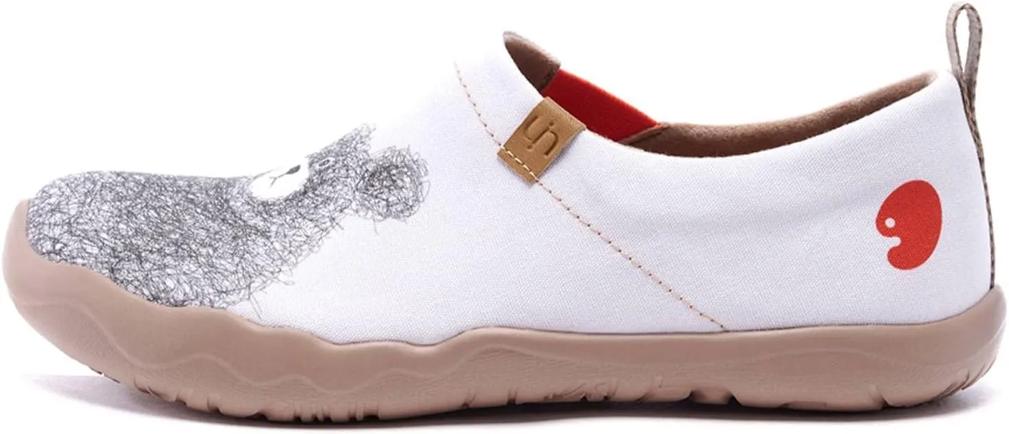 UIN Women's Slip On Sneakers Casual Loafers Knitted Art Painted Comfort Soft Walking Shoes