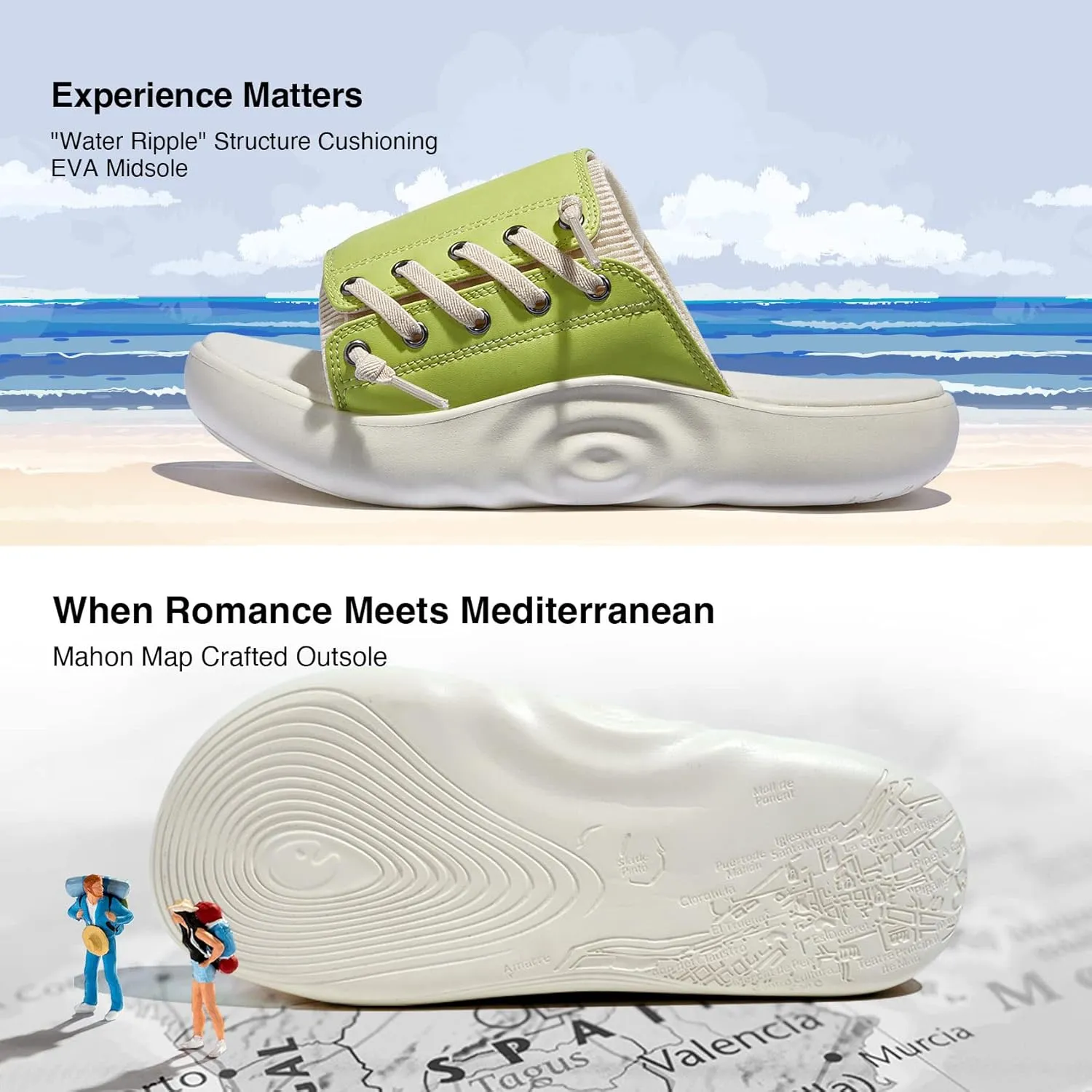 UIN Women's Summer Chunky Platform Slide Wedges Sandal Comfortable Art Travel Shoes Sitges Ⅲ