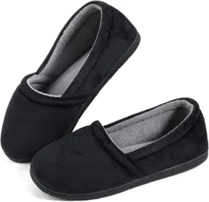 ULTRAIDEAS Women's Grace Closed Back Slippers, Memory Foam Loafer House Shoes with Rubber Sole