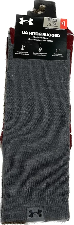 Under Armour 1 PAIR HITCH RUGGED CUSHIONED BOOT UNISEX SOCKS SIZE MEN 8-12 / WOMEN 9-12