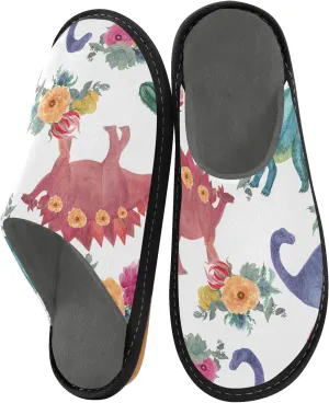 Unisex Fuzzy Foam Slippers Non-Skid Slip-on Soft Warm Sole Fleece Shoes 4-11