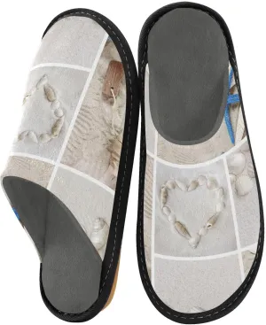 Unisex Fuzzy Foam Slippers Non-Skid Slip-on Soft Warm Sole Fleece Shoes 4-11