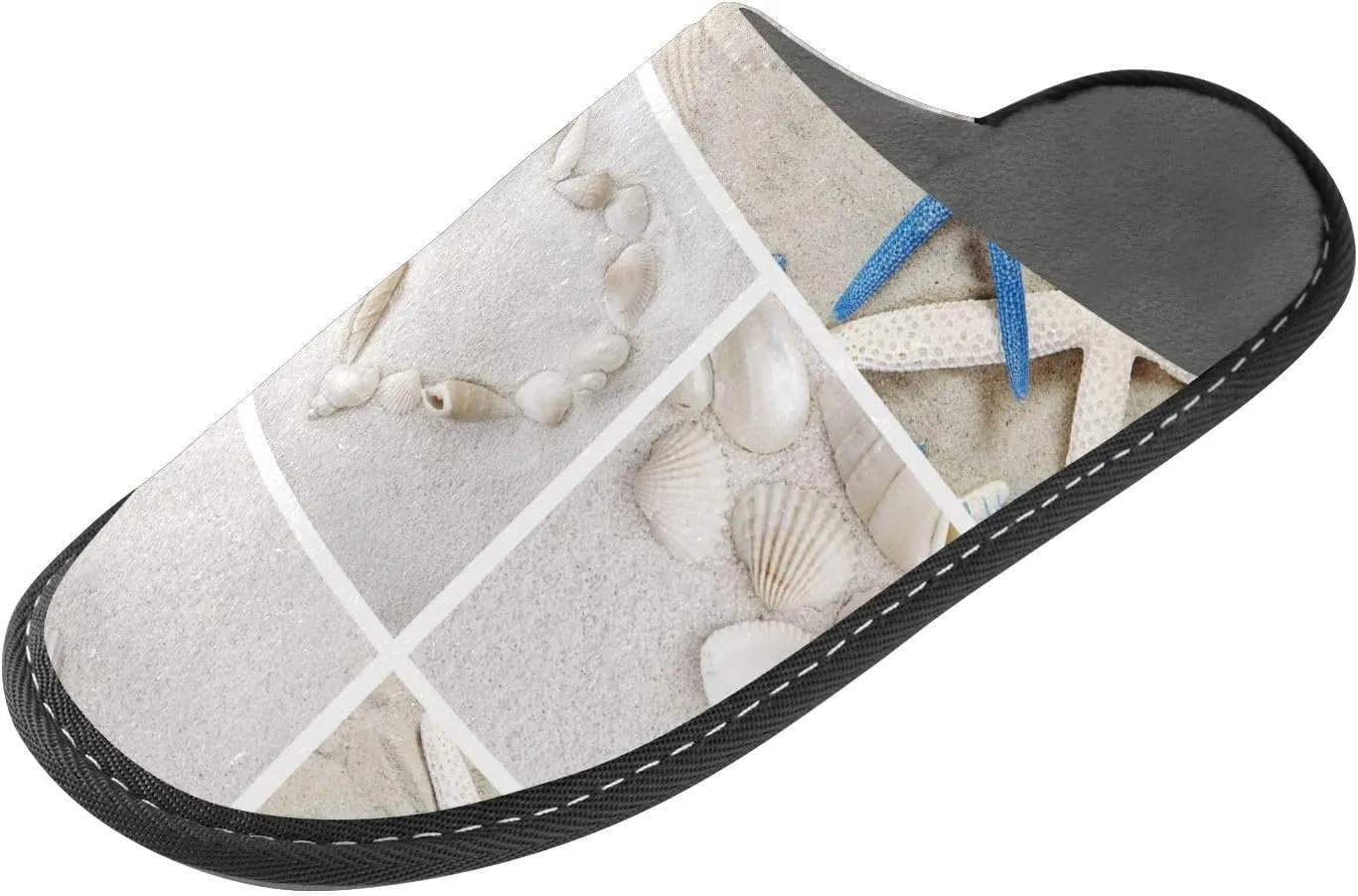 Unisex Fuzzy Foam Slippers Non-Skid Slip-on Soft Warm Sole Fleece Shoes 4-11
