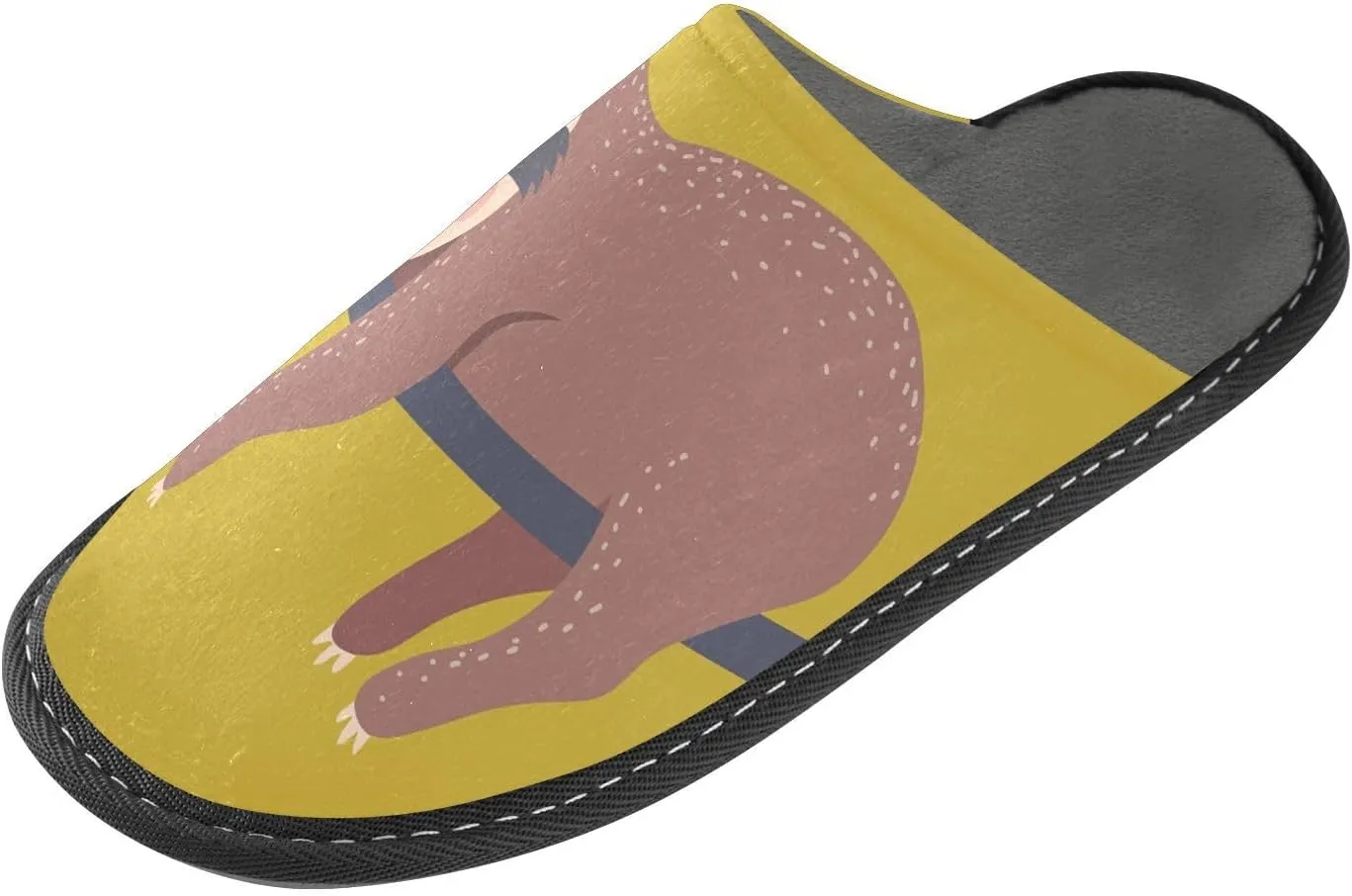 Unisex Fuzzy Foam Slippers Non-Skid Slip-on Soft Warm Sole Fleece Shoes 4-11