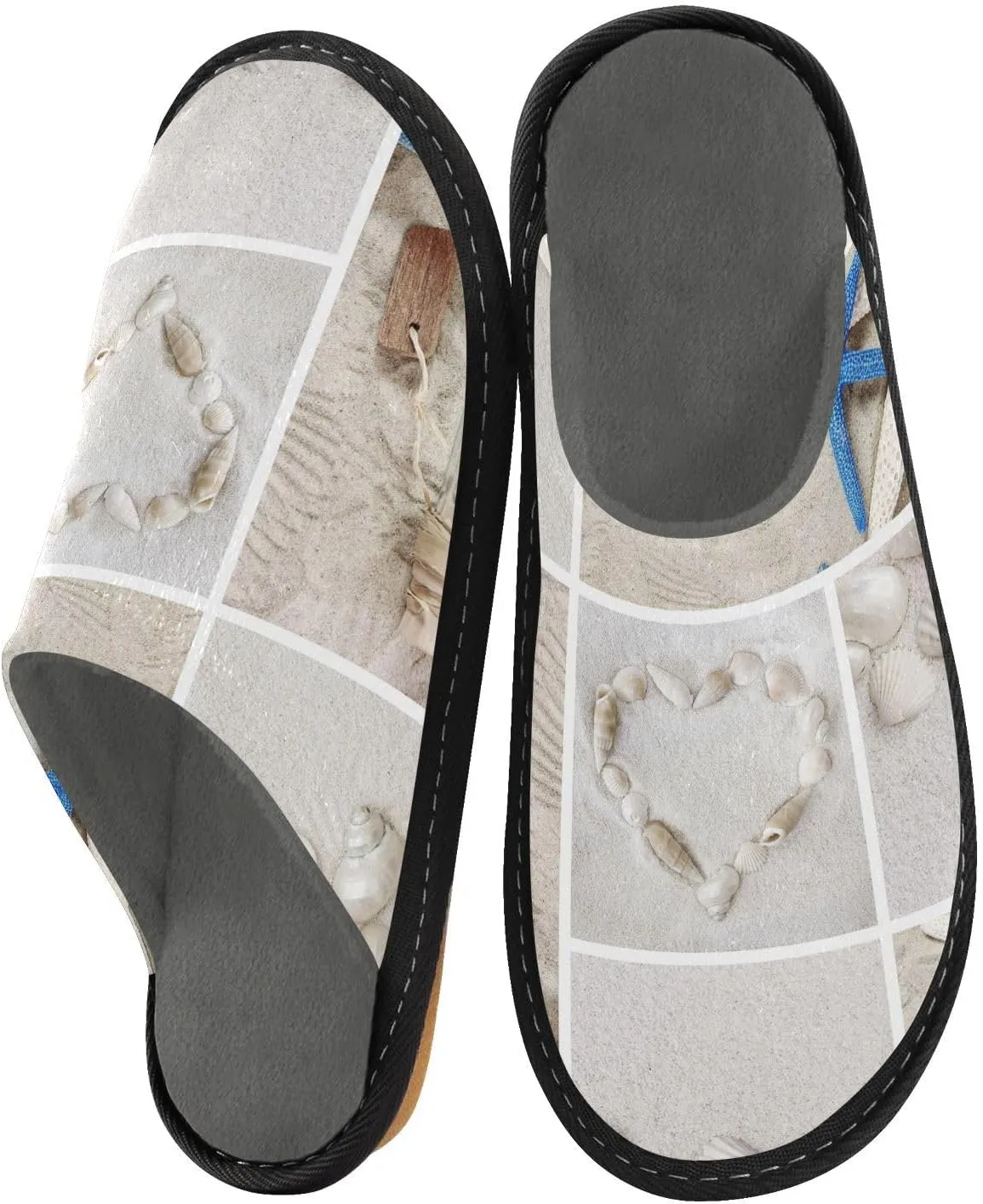 Unisex Fuzzy Foam Slippers Non-Skid Slip-on Soft Warm Sole Fleece Shoes 4-11