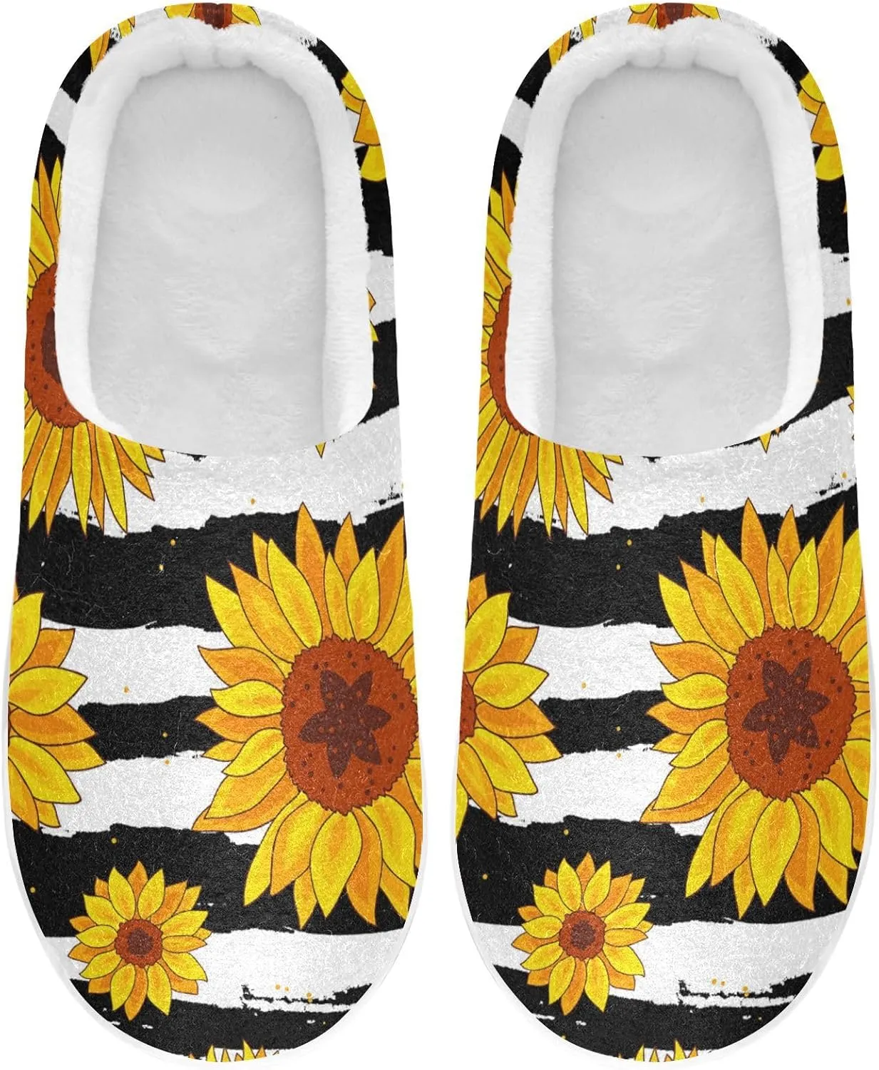 Unisex Memory Foam Slippers Non-Skid Slip-on Soft Warm Sole Fleece Shoes 6-17