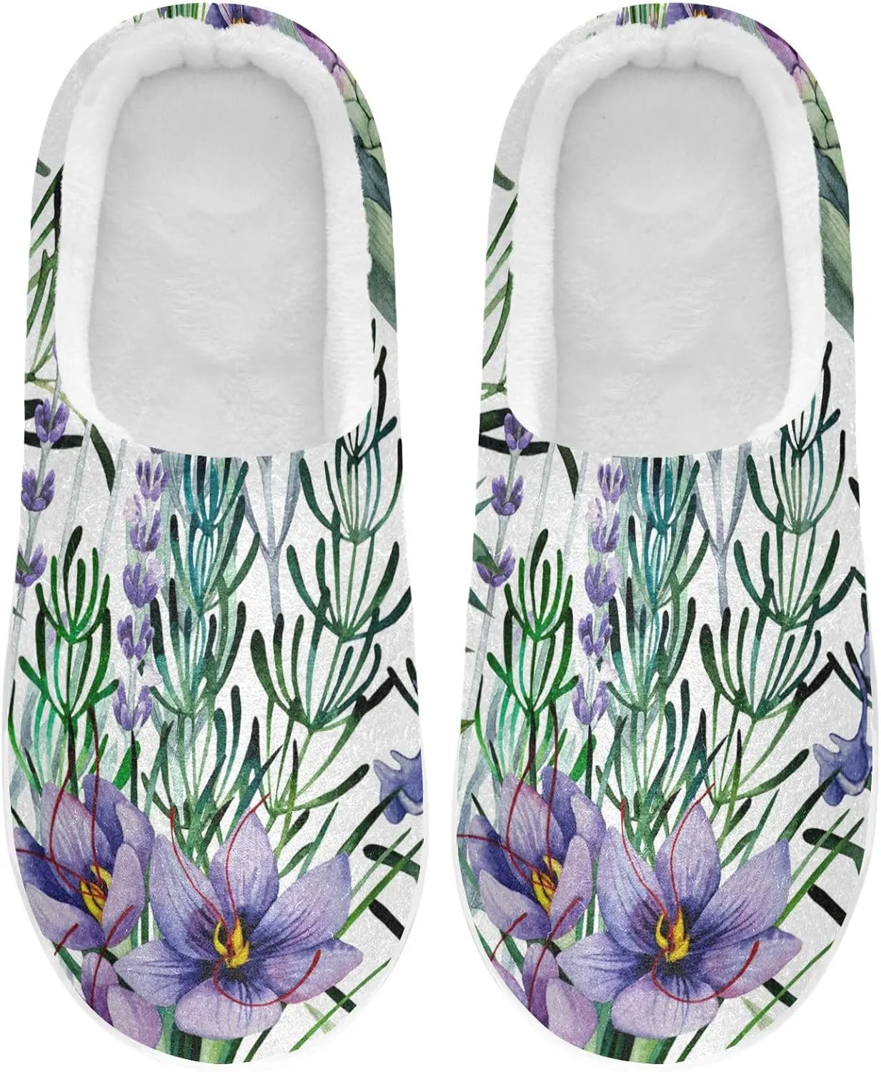 Unisex Memory Foam Slippers Non-Skid Slip-on Soft Warm Sole Fleece Shoes 6-17
