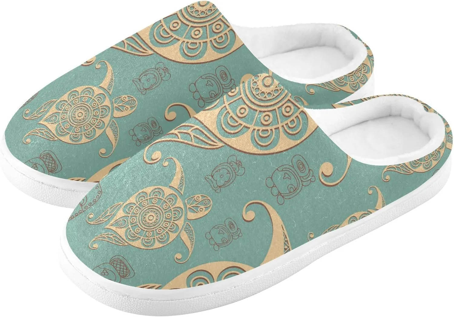 Unisex Memory Foam Slippers Non-Skid Slip-on Soft Warm Sole Fleece Shoes 6-17