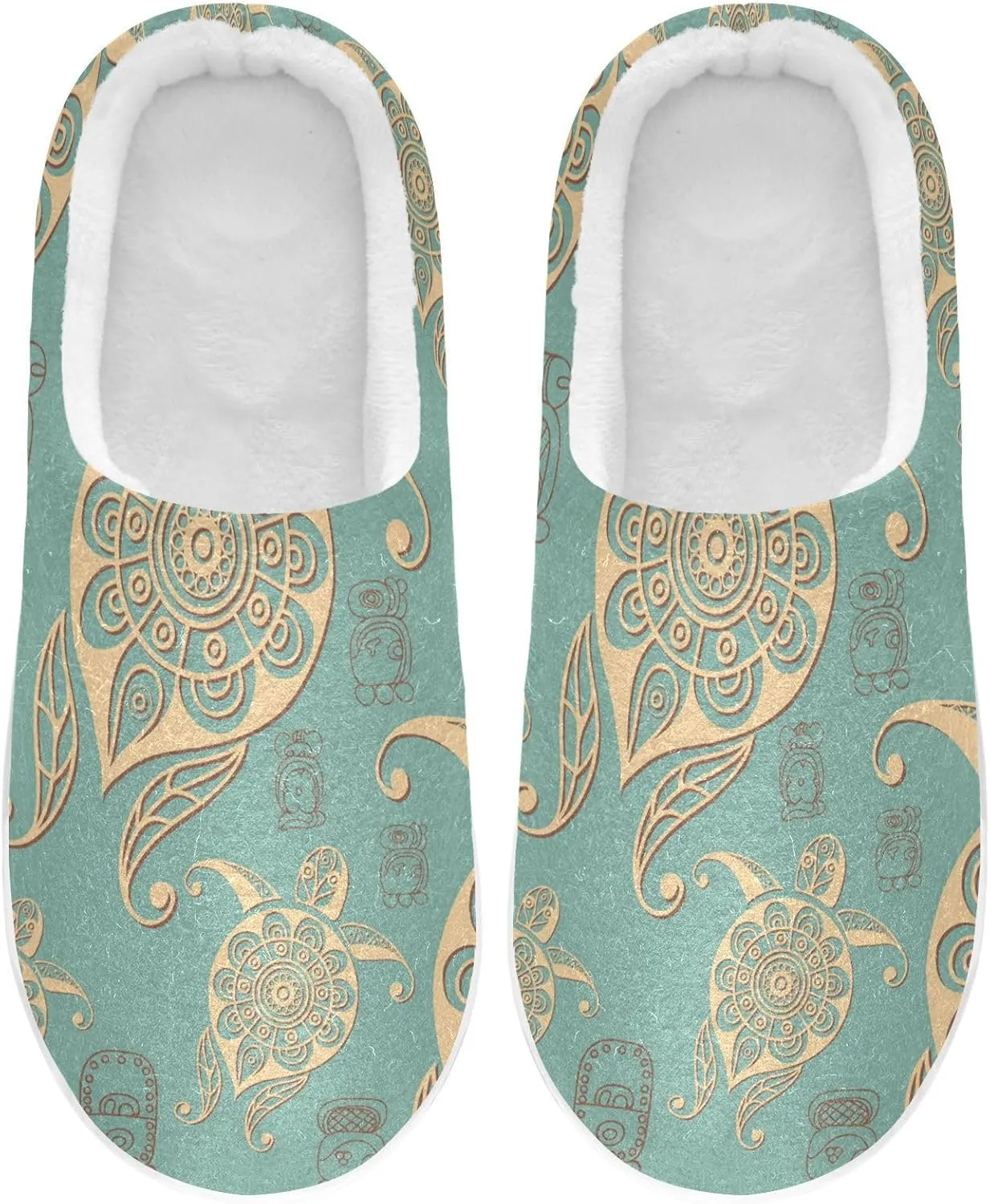 Unisex Memory Foam Slippers Non-Skid Slip-on Soft Warm Sole Fleece Shoes 6-17