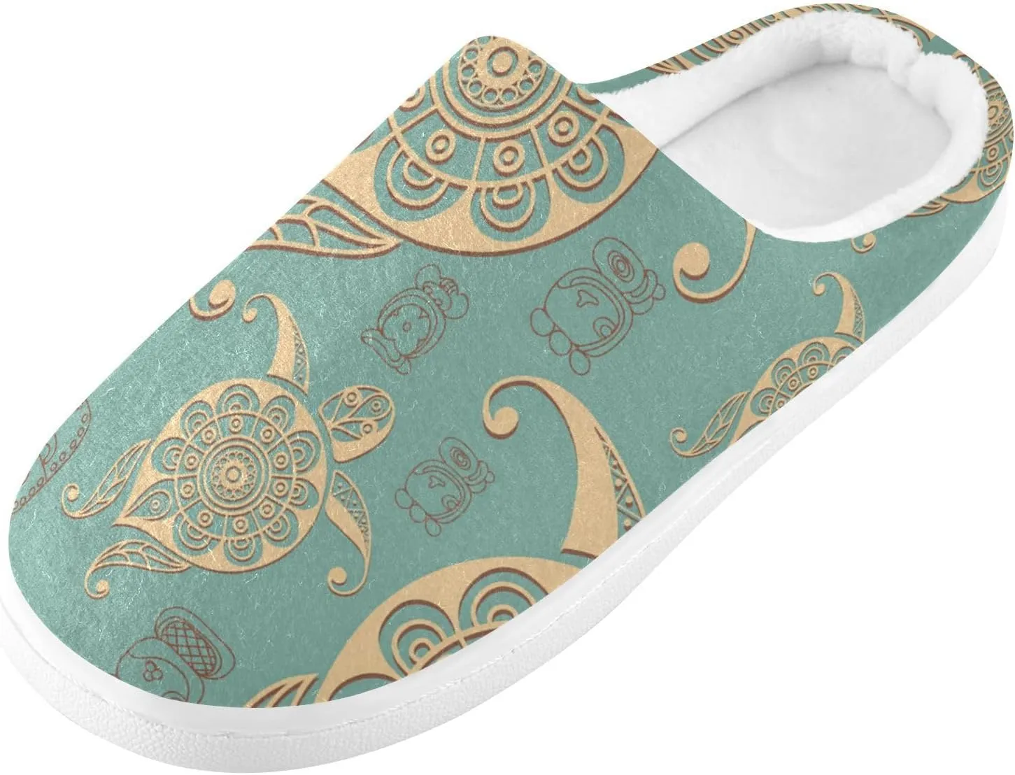 Unisex Memory Foam Slippers Non-Skid Slip-on Soft Warm Sole Fleece Shoes 6-17