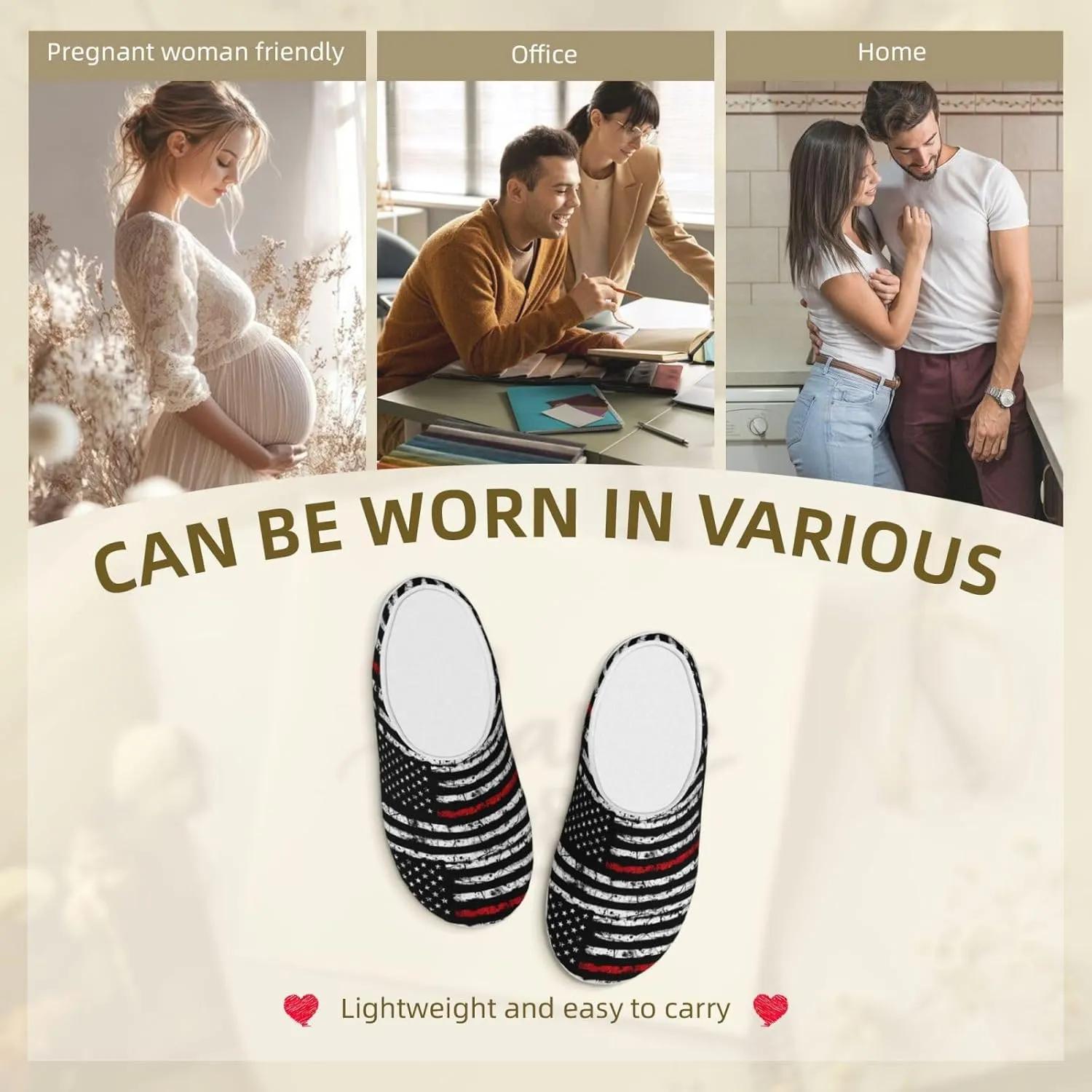 Unisex Slippers Winter Warm Non-Slip Fluffy Slippers Slip-On Plush Slippers House Slippers For Women Men Shoes Gifts