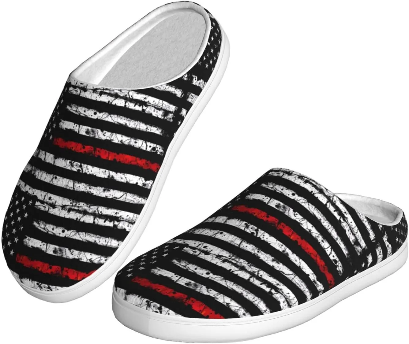 Unisex Slippers Winter Warm Non-Slip Fluffy Slippers Slip-On Plush Slippers House Slippers For Women Men Shoes Gifts