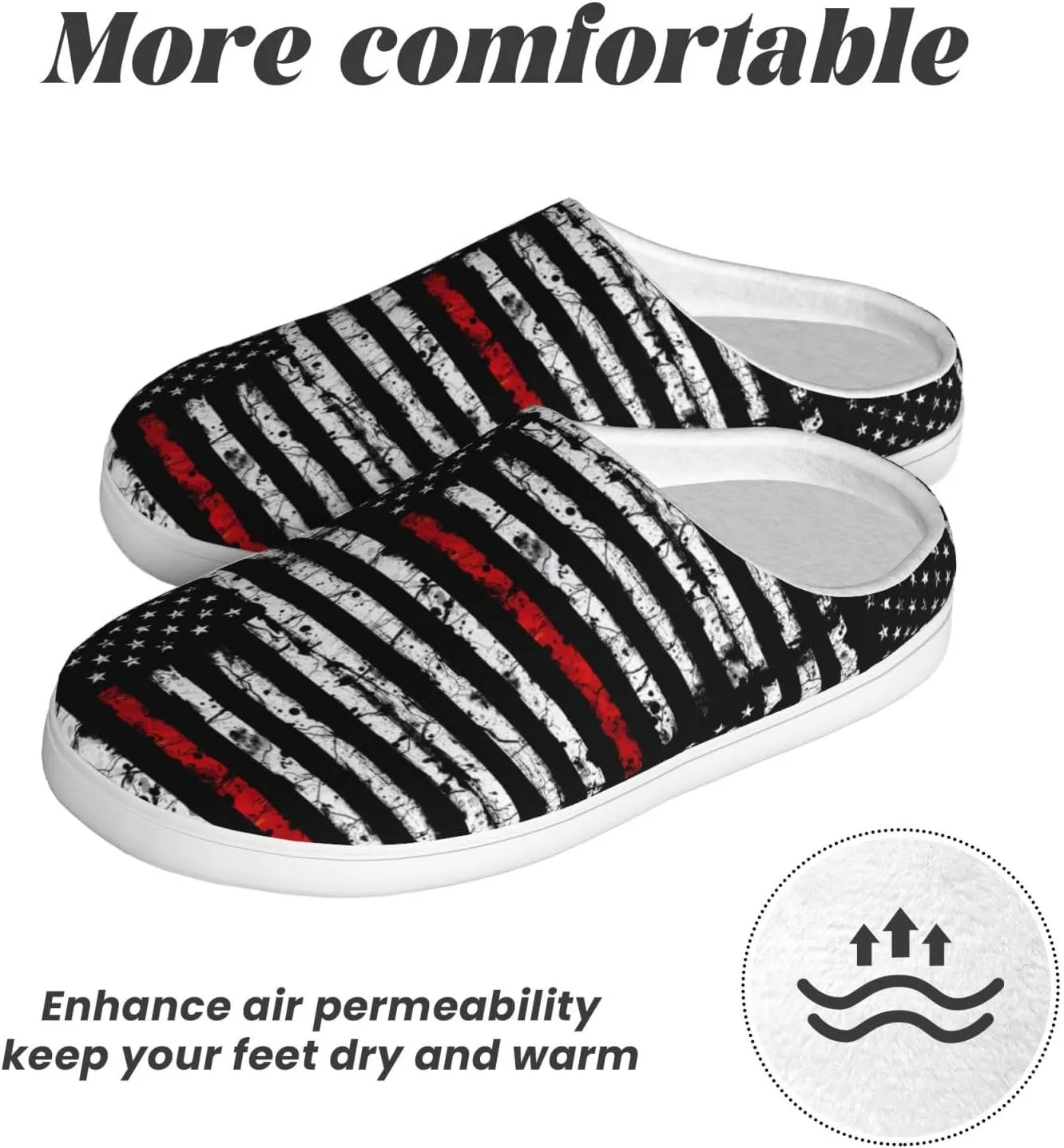 Unisex Slippers Winter Warm Non-Slip Fluffy Slippers Slip-On Plush Slippers House Slippers For Women Men Shoes Gifts