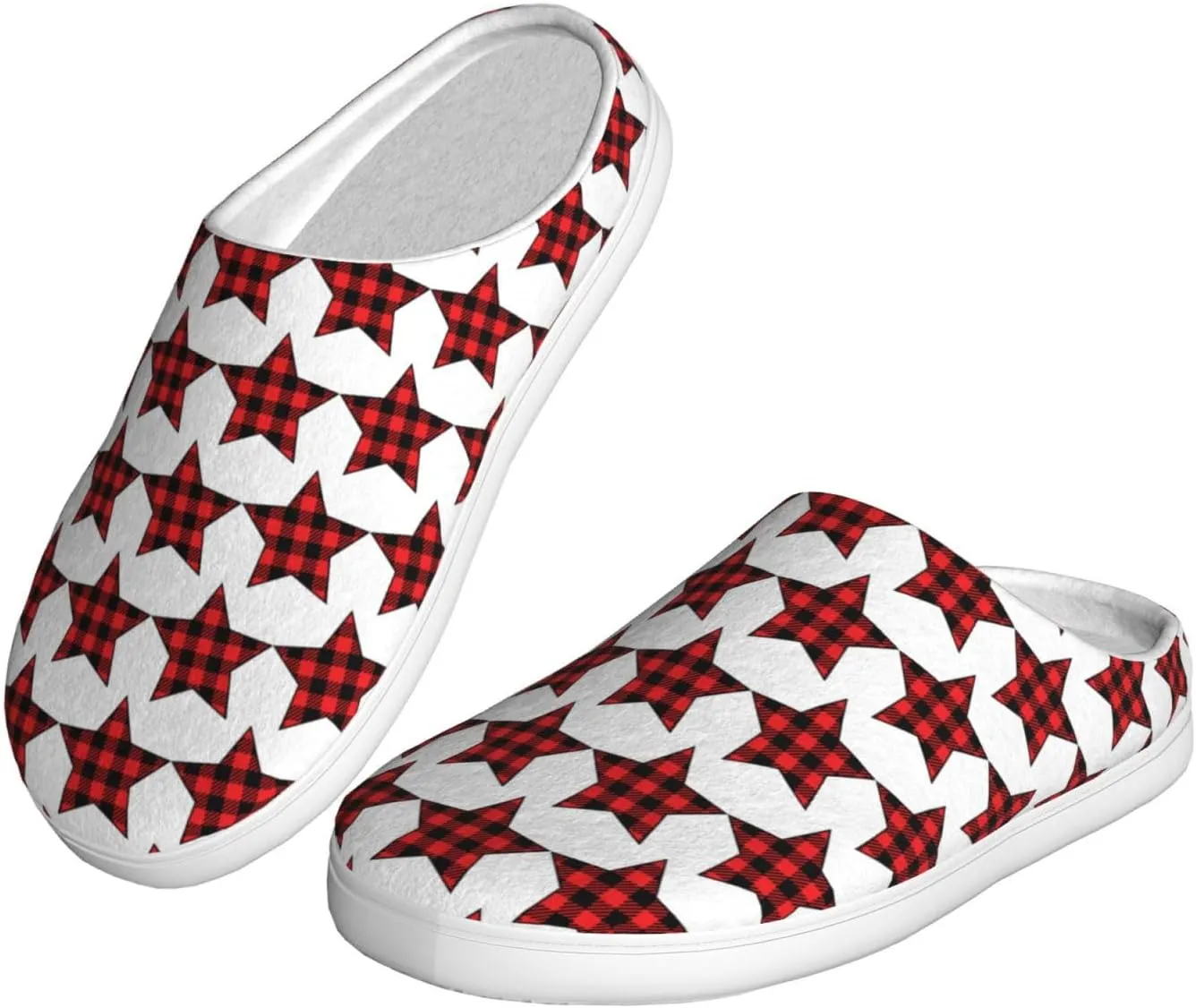 Unisex Warm Slippers Non-Slip Winter Fluffy Slippers Slip-On Plush Slippers Bedroom Slippers House Shoes For Men Women
