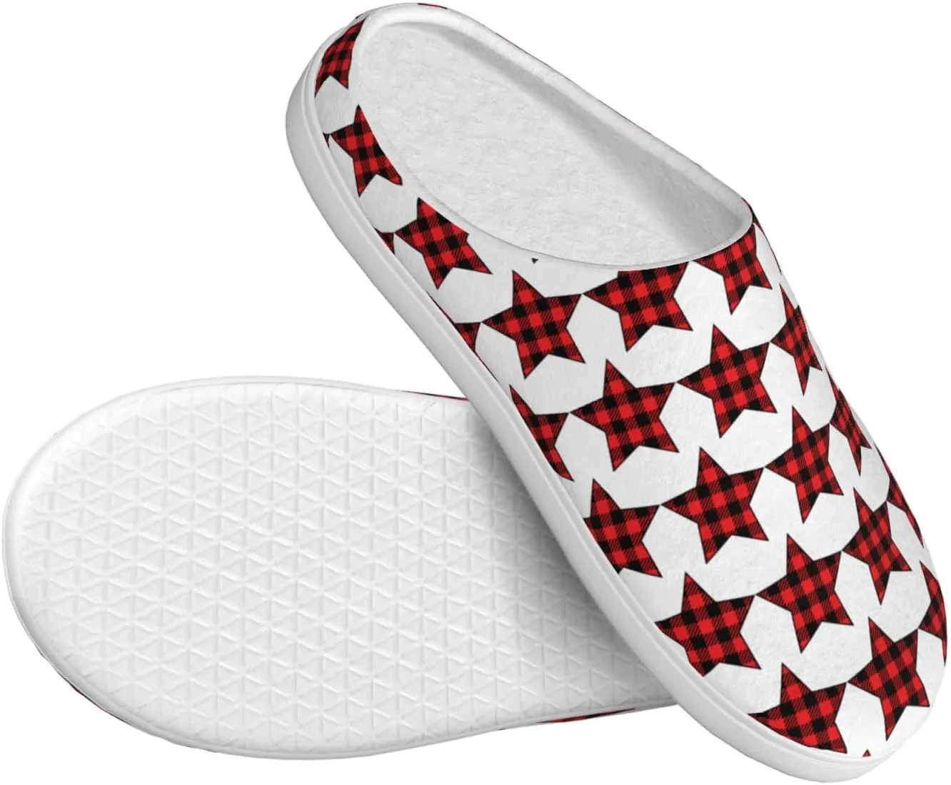 Unisex Warm Slippers Non-Slip Winter Fluffy Slippers Slip-On Plush Slippers Bedroom Slippers House Shoes For Men Women