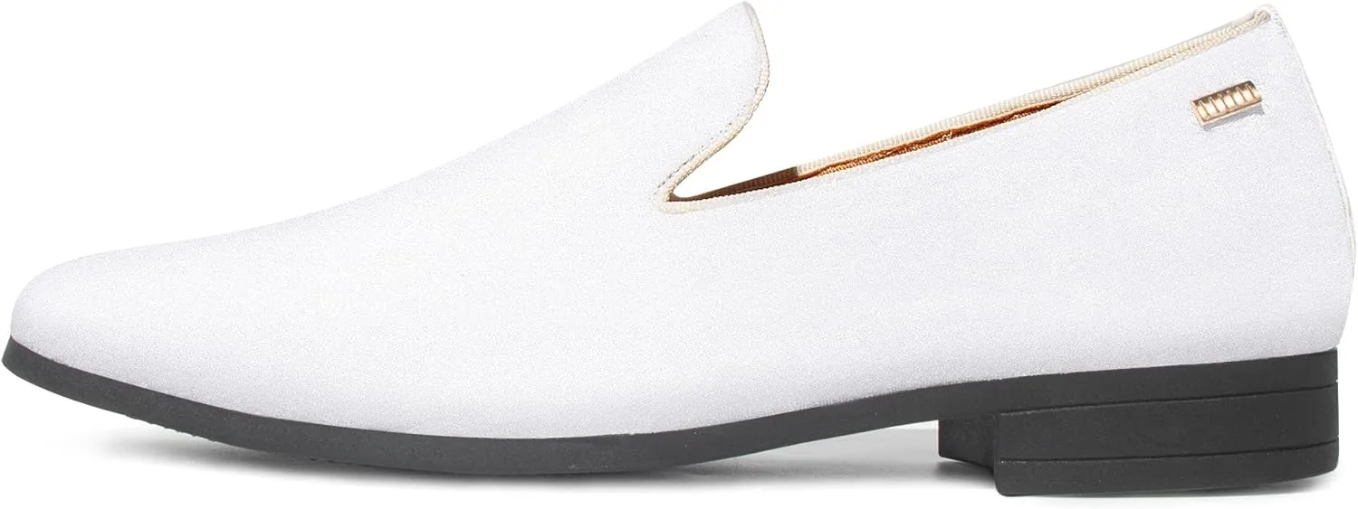 UUBARIS Mens Velvet Loafers Slip-on Dress Shoes Fashion Style Driving Shoes Classic Tuxedo Shoes Casual Oxford Shoes