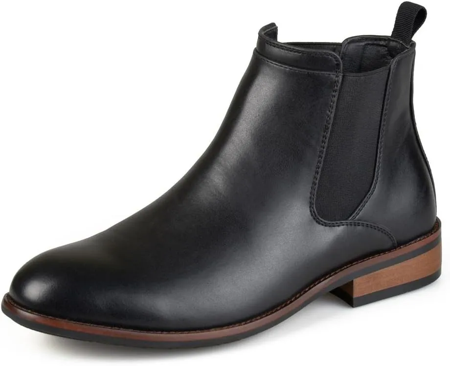 Vance Co. Men's Landon Tru Comfort Foam Pull-on Round Toe Chelsea Boot - Black, Size: 10