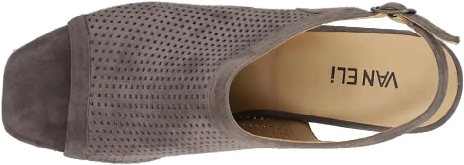 VANELi Womens Elija Perforated Square Toe Shootie Pumps Dress Casual Casual Mid Heel 2-3" - Beige