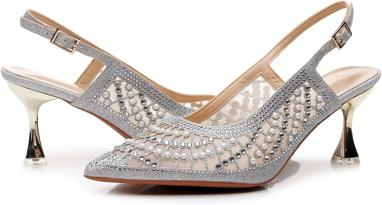 VenusCelia Women's Charming Lady Slingback Pump Shoe