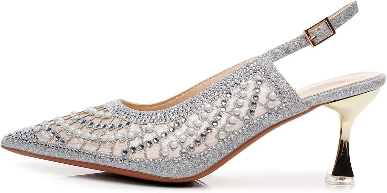 VenusCelia Women's Charming Lady Slingback Pump Shoe