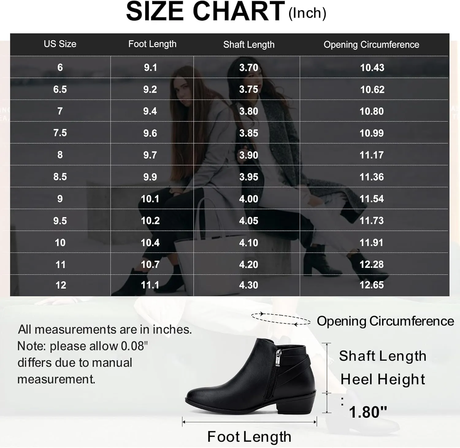 Vepose Women's Short Ankle Boots Low Heel, Western Cutout Perforated Booties
